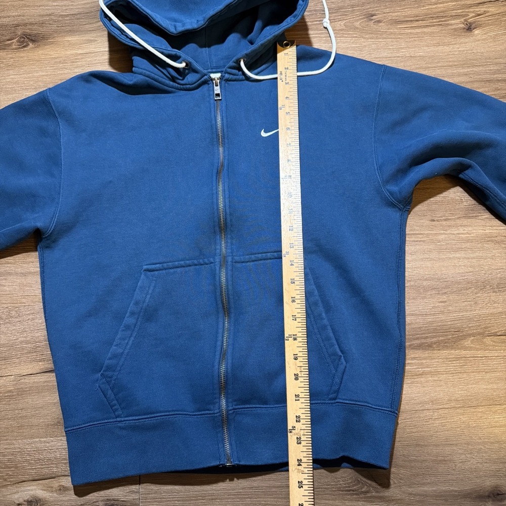 Nike Lab Men's SMALL Solo Swoosh‎ Full-Zip Heavy Hoodie Valerian Blue DR0403-460 - Picture 12 of 15